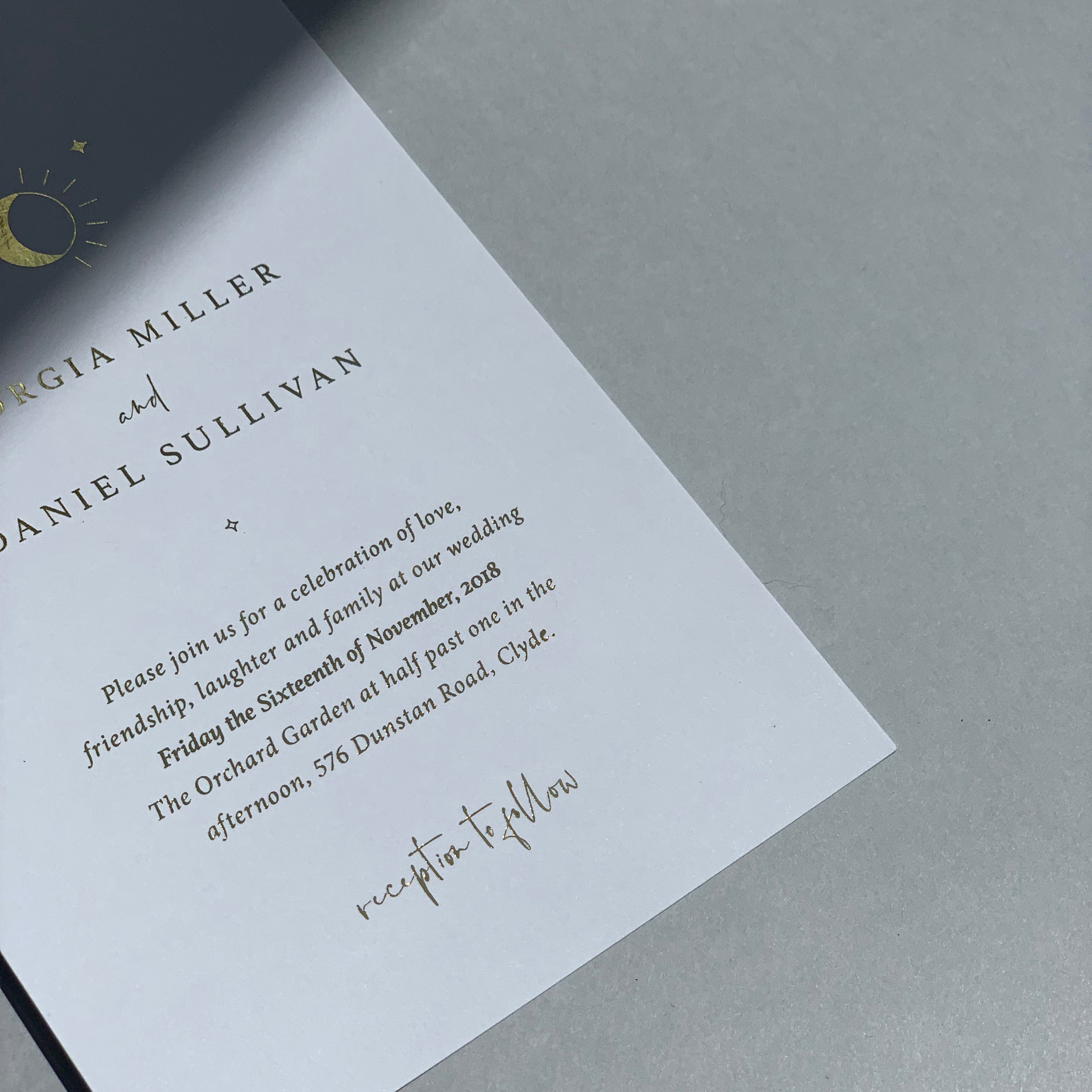 Lunar Invitation + Details Card Package