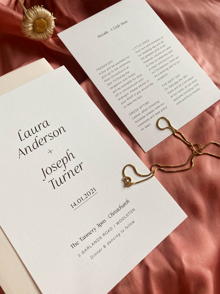 Laura Invitation + Details Card Package