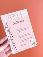 Pip Invitation + Details Card Package