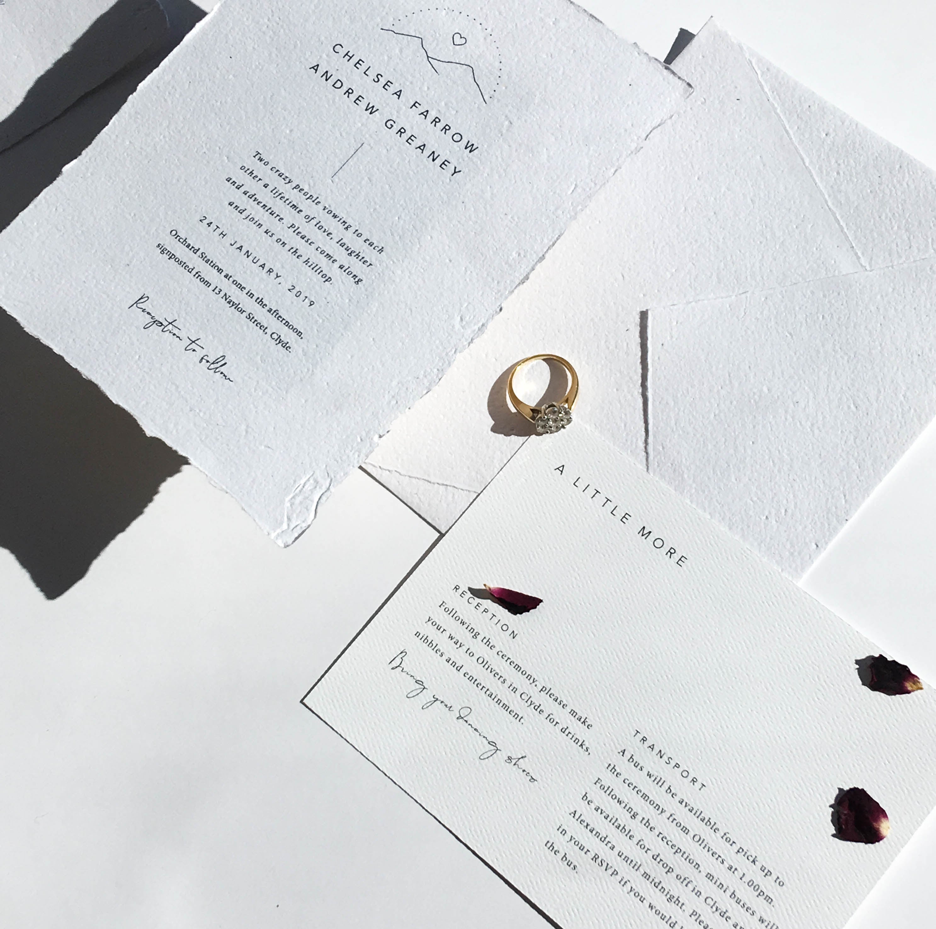 Smitten With Love Wedding Stationery, Wilderness Details Card Design on Via Felt