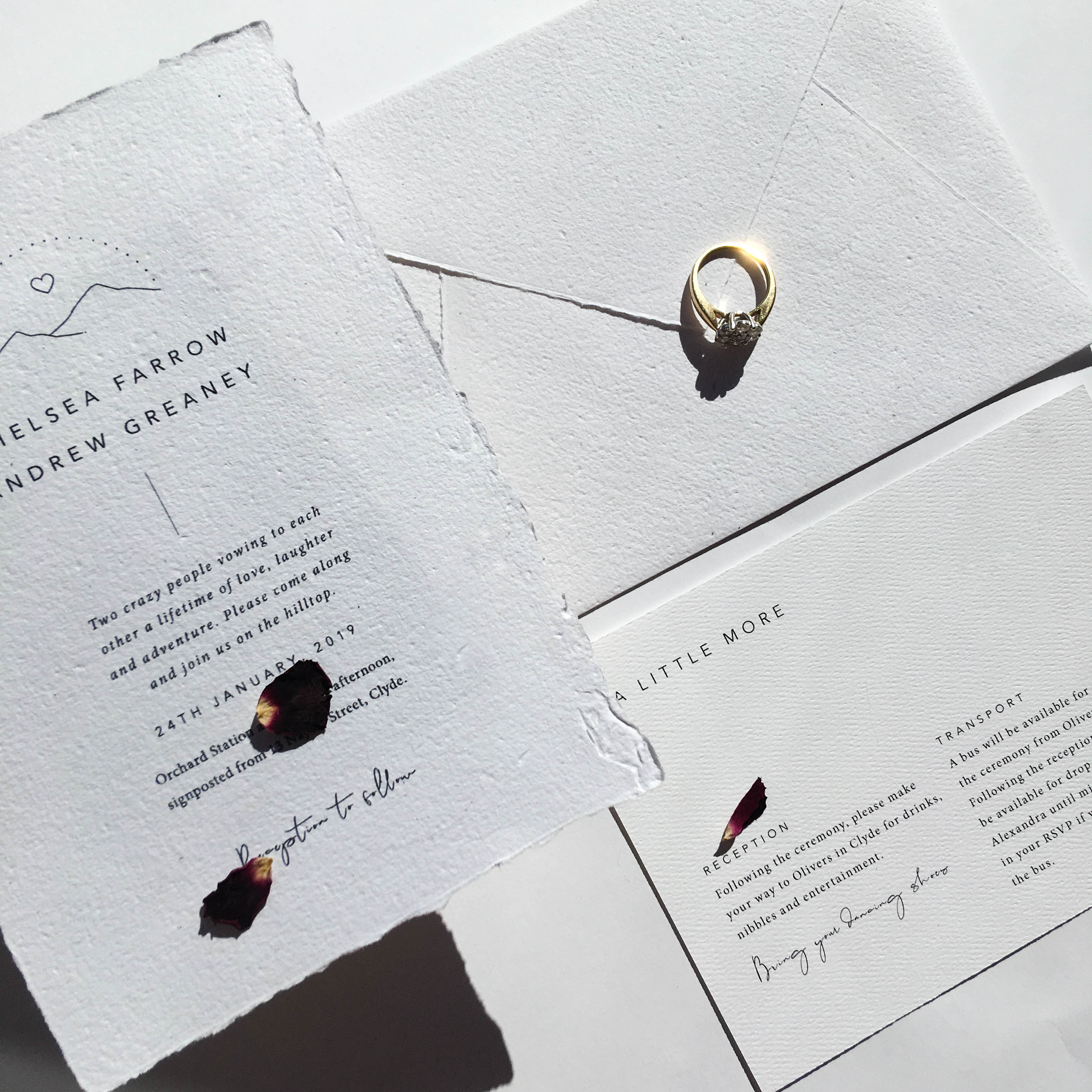 Smitten With Love Wedding Stationery Boutique, Wilderness Details Card Design on Via Felt