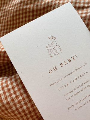 Fawn Baby Shower Invitation